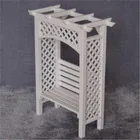 Деревянная белая стойка для винограда в масштабе 1:12, имитация полки для глицинии, ролевые игрушки для детей, кукольный домик