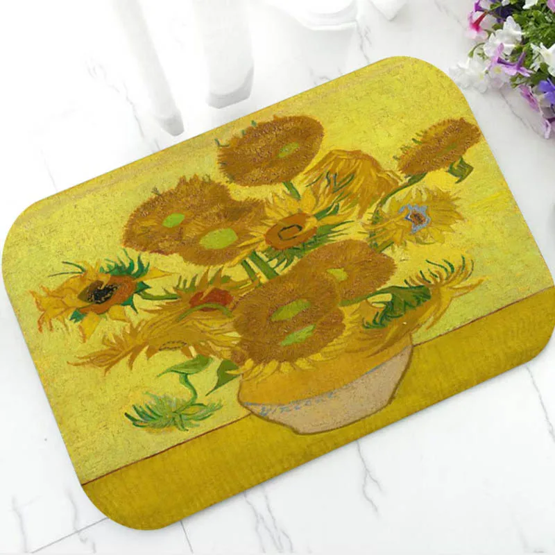 Shabby Chic Almond Blossom Kitchen Living Room Rug Carpet Vintage Branches Van Gogh Floor Entry Door Bath Mat Doormat Home Decor | Дом и сад