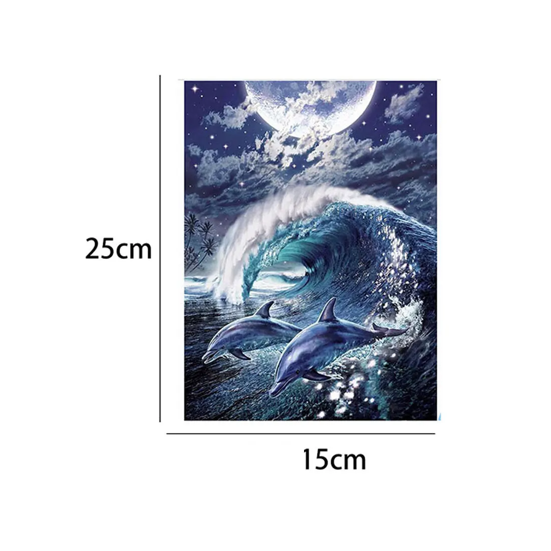

3D Diy Diamond Painting Cross Stitch Kit Diamond Mosaic Embroidery Landscape 3D Painting Round Diamond Gift