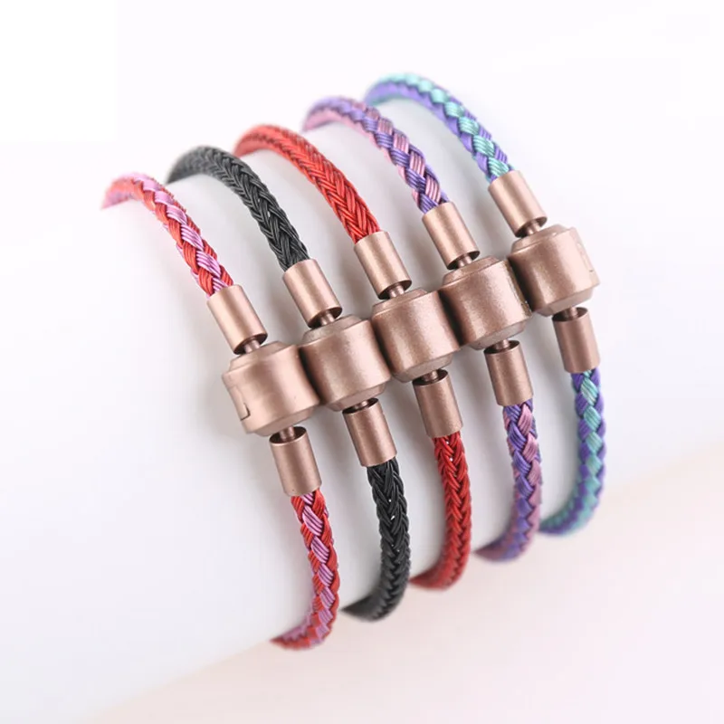 Женский браслет с плетеной проволокой магнитной пряжкой аксессуар для подарка