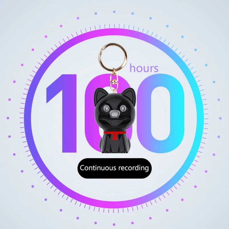 

Voice Recorder Hanging Button Recorder Puppy Shell Digital Recorder 8GB Audio Recorder Kids Student Business Recorder