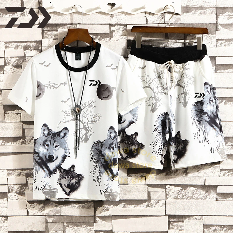 Мужские костюмы для рыбалки футболка летние шорты штаны одежда брюки с