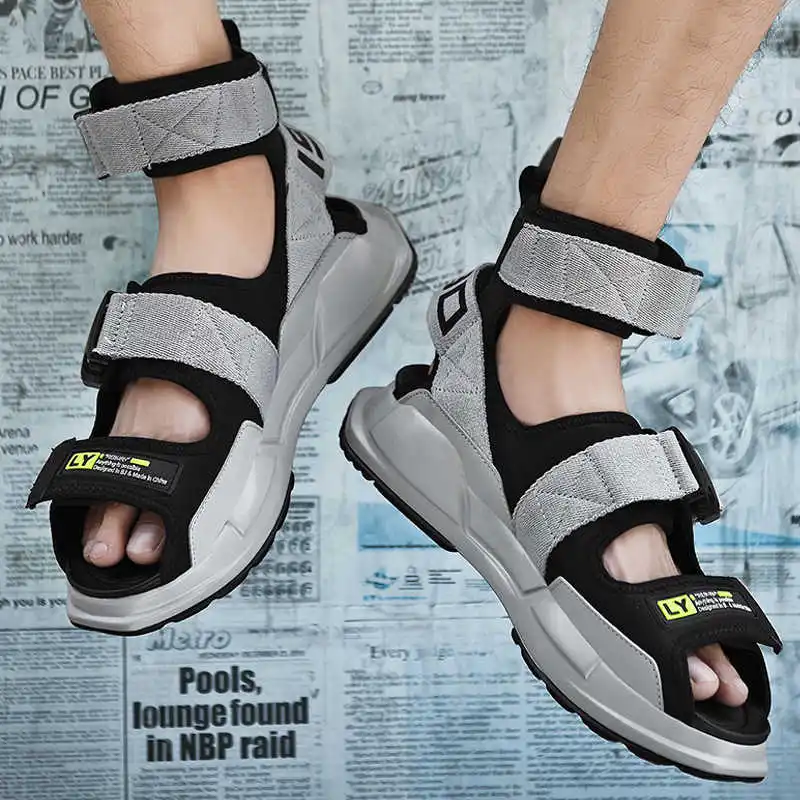 

casual cool all-match youth fabric men's shoes Sandals men's fashion 2019 slippers