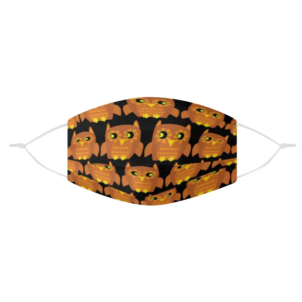 4PCS mascarilas reutilizables face mask halloween Unisex Funny cute owl stitching Printed Washed Reused Face Mask 40% | Аксессуары для