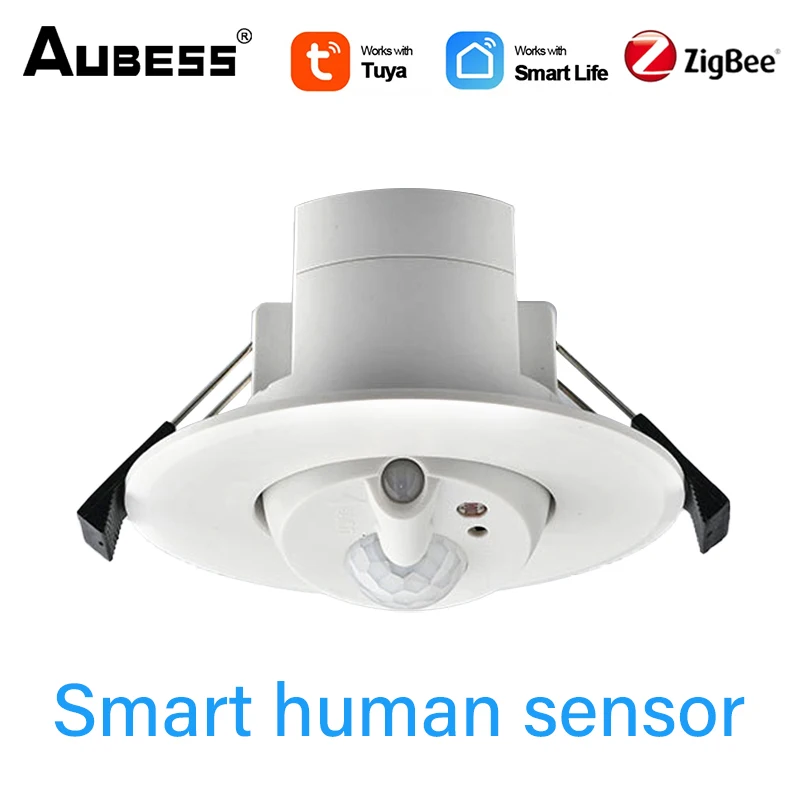 

Умный потолочный датчик присутствия человека Tuya Smart ZigBee, цифровой сенсор для обнаружения движения человеческого тела, требуется шлюз