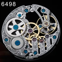 seagull st st3620 k replace eta 6498 movement hand wind diy watch parts hollow out design 6 point second hands