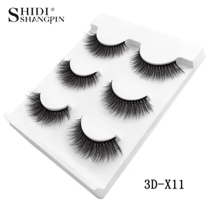 SHIDISHANGPIN 3 пары натуральных мягких искусственных длинных ресниц для макияжа 3d норковые ресницы для наращивания норковые ресницы красота