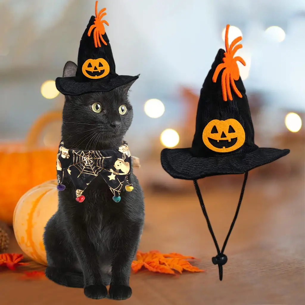 

2x Soft Dog Cat Halloween Pet Supplies Hat Props Decorations