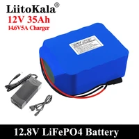 liitokala 12v lifepo4 battery pack 12 8v 35ah with 4s 100a maximum balanced bms for electric boat uninterrupted power supply