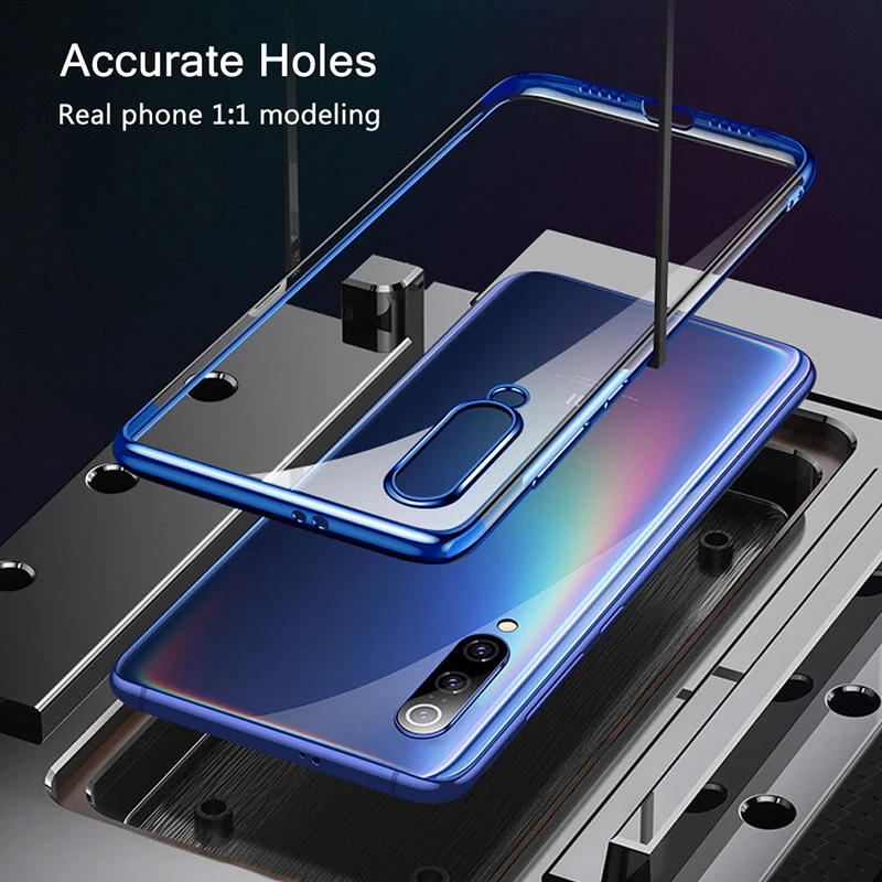 Чехол Raugee для Xiaomi Mi 9 Lite роскошный чехол-бампер прозрачный мягкий чехол из ТПУ Для