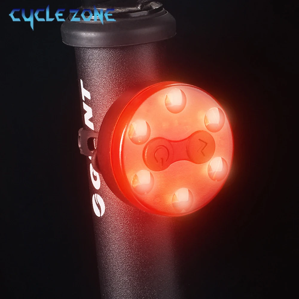 

800mAh Bike Rear Light 6 LED Safety Warning Taillight USB Rechargeable Tail Lamp Mtb Flashlight for Bicycle Helmet Backpack Lamp