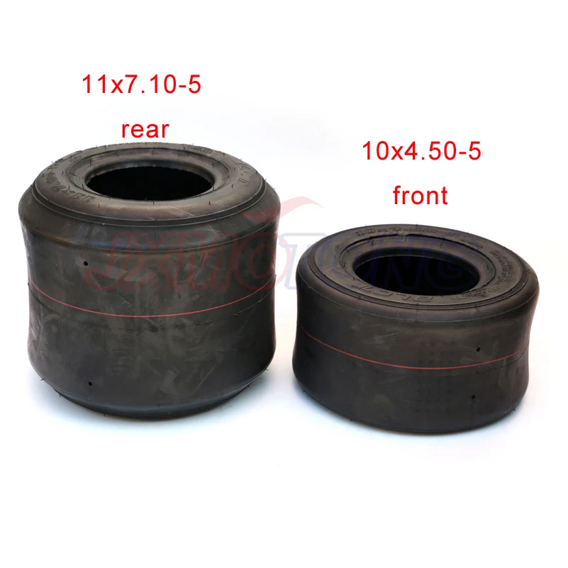 

High Quality Wear Resistant Go Kart Tire Front Wheel 10x4.50-5 Rear Wheel 11x7.10-5 Drift Go Kart Vacuum Tire