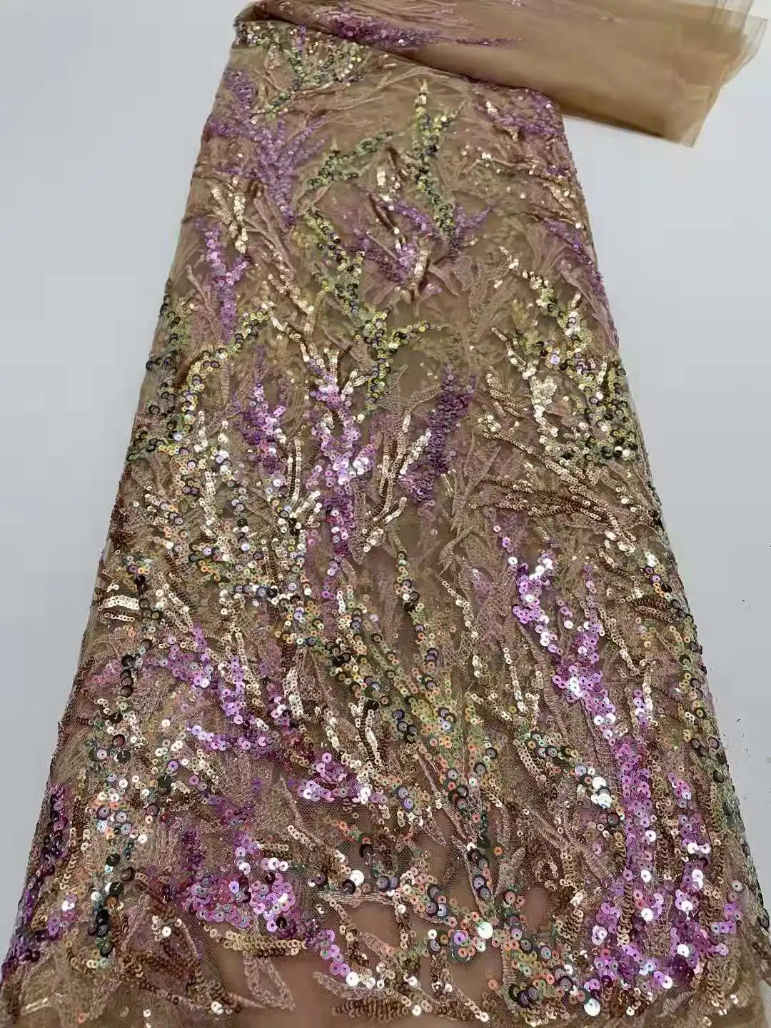 

Высококачественная ткань с блестками и вышивкой, французское Тюлевое Сетчатое кружево, блестящая африканская нигерийская ткань с блестками для вечерних платьев, свадебного платья