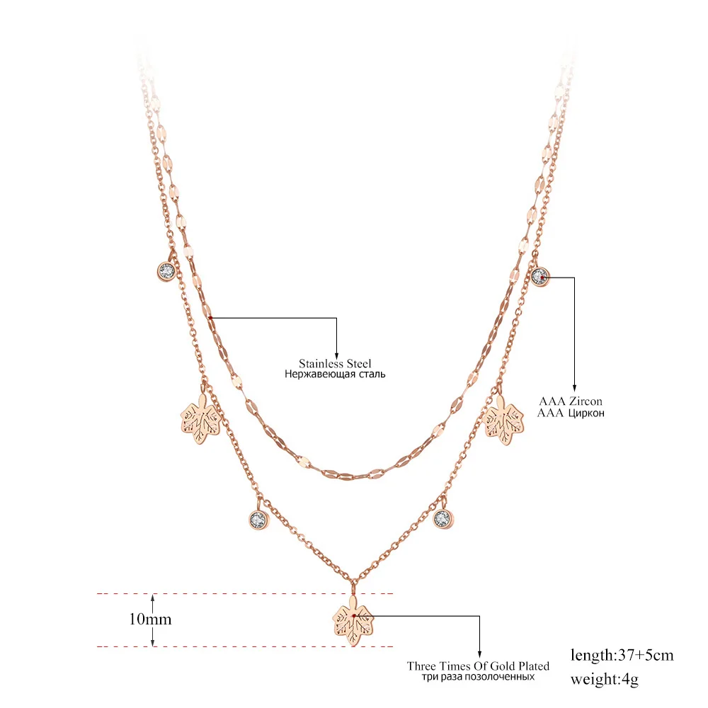 Женское Двухслойное колье ZooMango чокер из нержавеющей стали в богемном стиле с