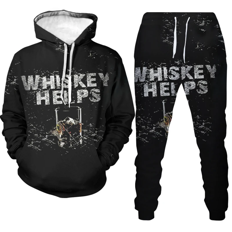 

Men's fashion Connecting English Letters 3D Printing Hoodie Street Men's Even hat suitSportswear Men's Autumn and Winter Jackets