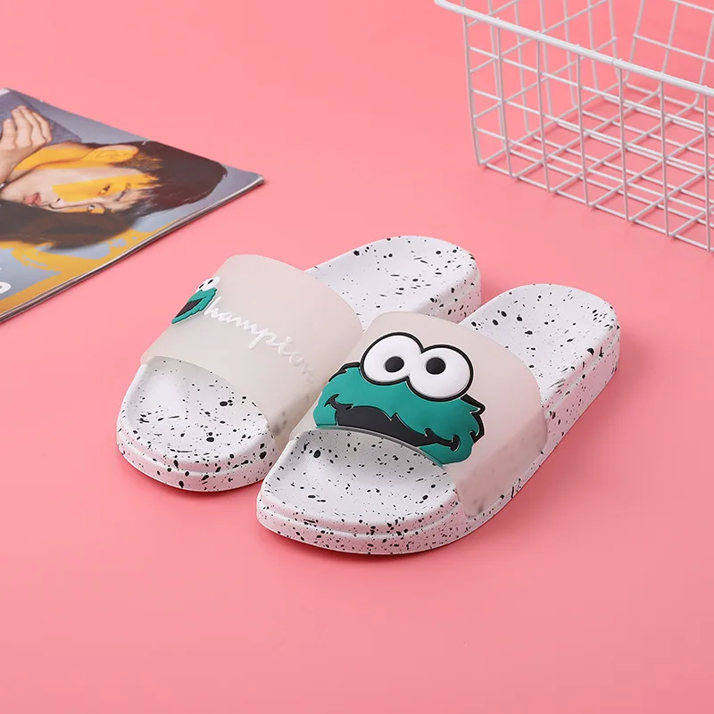 Футболка с рисунками из мультфильма Улица Сезам Для мужчин тапочки на