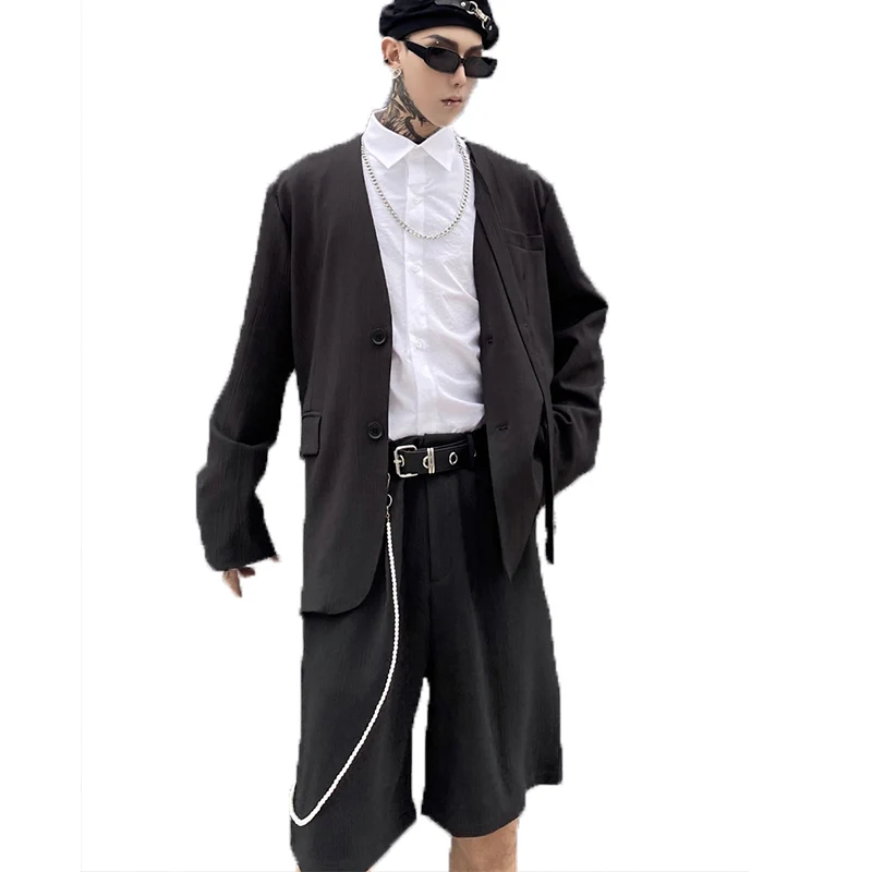 Мужской товар Новинка весна-осень 2021 однобортный комплект свободного кроя с