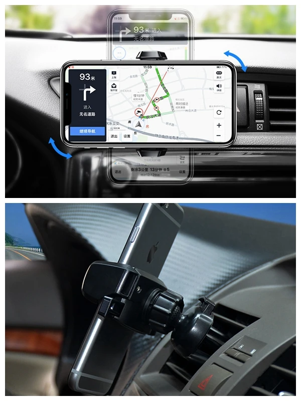 Автомобильный держатель для телефона в автомобиле Gravity Air Vent клип крепление без