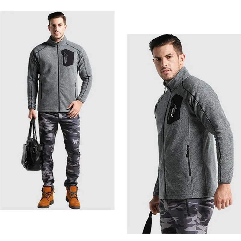 Мужская и женская уличная зимняя флисовая куртка утепленная ветрозащитная