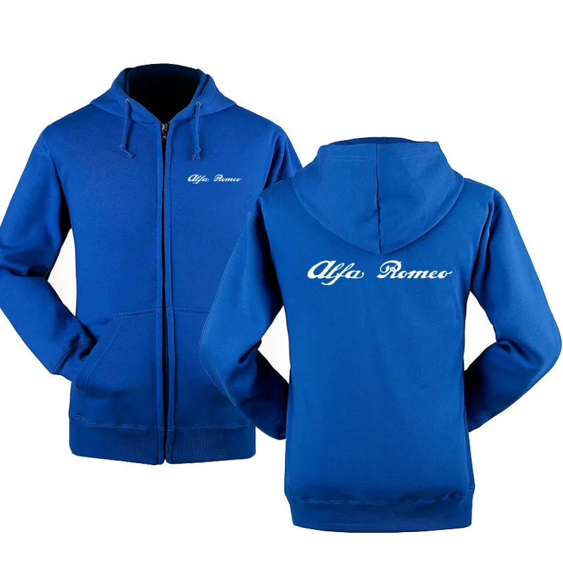 

NEW Winter Hoodie Male Alfa Romeo logo Long sleeve hoodies men Zipper Sweatshirt Hoodies Mens Hooded Coat Jacket