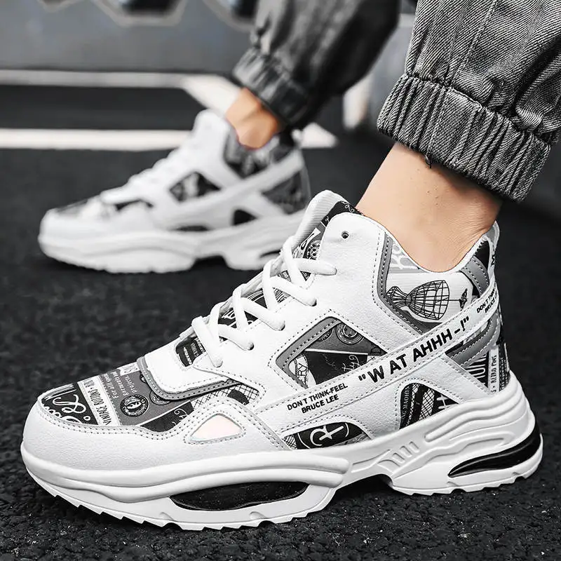 

Кроссовки мужские высокие до щиколотки, элегантная спортивная обувь для бега, Скор, недорогие спортивные сникерсы без шнурков, красные 719D