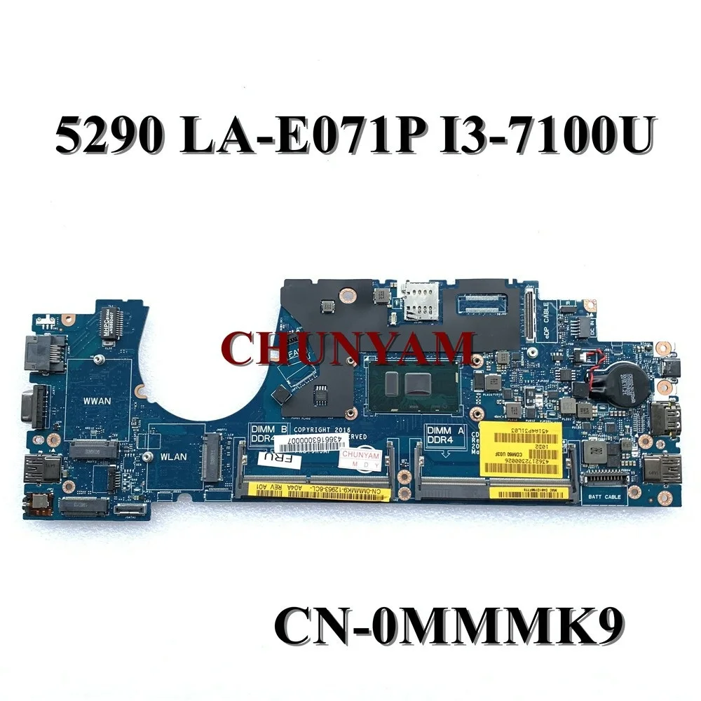 Восстановленная материнская плата CDM60 LA-E071P для ноутбука dell Latitude 12 5290 E5290 i3-7100U MMMK9