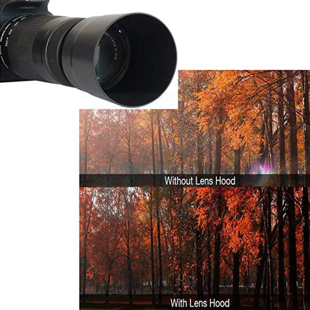 

ET-63 hood Bayonet Lens Hood Light Shade for Canon EF-S 55-250mm F/4-5.6 IS STM Camera Lens Hood V7P7