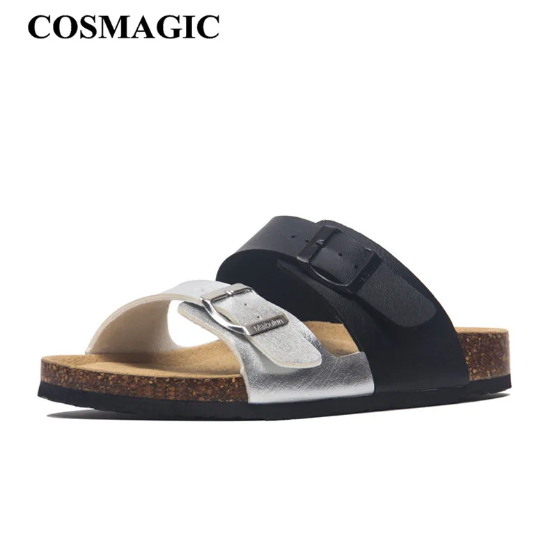 Летние женские пляжные пробковые шлепанцы COSMAGIC новинка 2021 повседневные сабо с