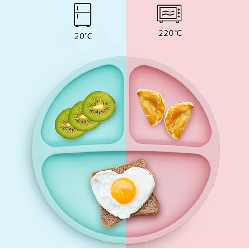 

Baby Silicone Dining Plate BPA Free Lovely Smile Face Lunch Dishes Kitchen Fruit Dishes Children Feeding Dinner Plates Bowls