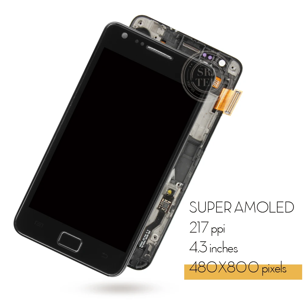 ЖК-дисплей с сенсорным экраном и дигитайзером рамкой для SAMSUNG Galaxy S2 4 3 дюйма |