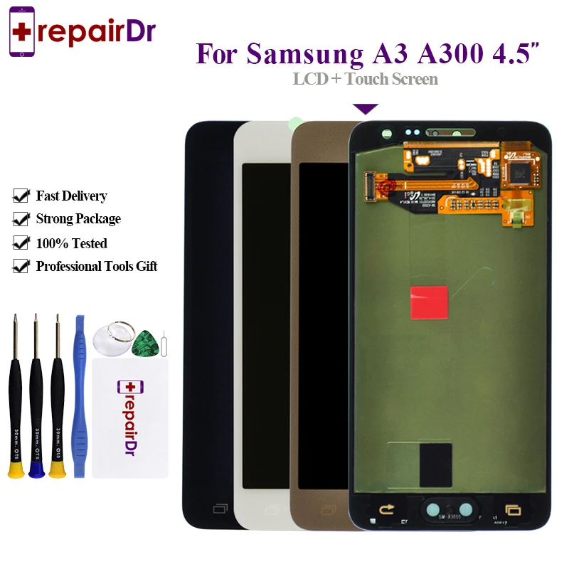 Оригинальный ЖК дисплей для Samsung Galaxy A3 2015 A300 A300F A300M + дигитайзер сенсорного экрана