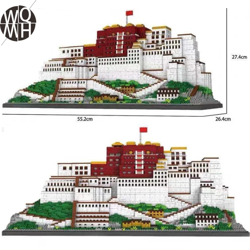 

10000Pcs+ China Tibet Architecture Potala Palace 3D Model Building Micro Blocks Bricks Particles Educational Toys Children