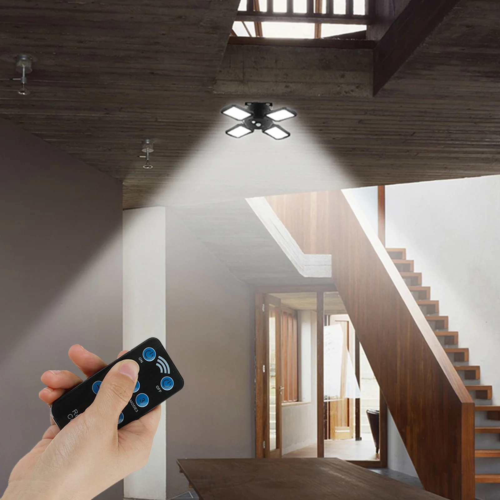 

Waterproof Solar Pendant Lights With Remote Control 128LED 1000LM For Outdoor Indoor Home Yard Barn Gazebo Patio Porch Balcony