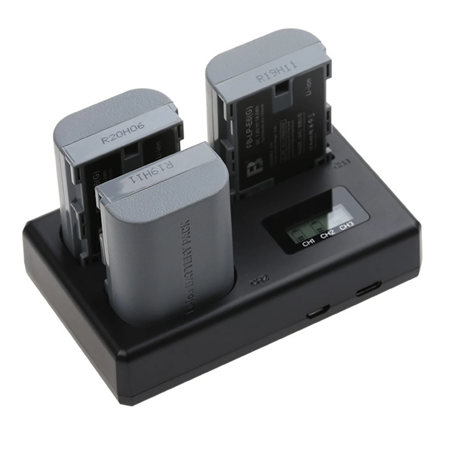 

Three-Slot Battery Charger Batteries Chargers Use for Charge One/ Two/ Three Batteries At The Same Time Support Fast Charge