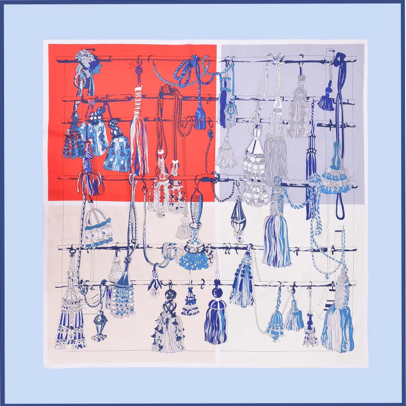 

Large Scarf 130x 130 Silk Scarf Women Summer Square Big Bandana Woman Scarf Foulard En Soie