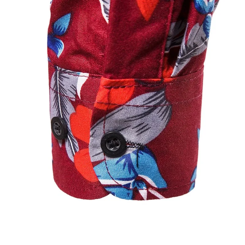 

Top Selling Product In 2020 New European Size Men's Shirt Hawaiian Shirt Printed Long-sleeved Camisas Para Hombre Men's Clothing