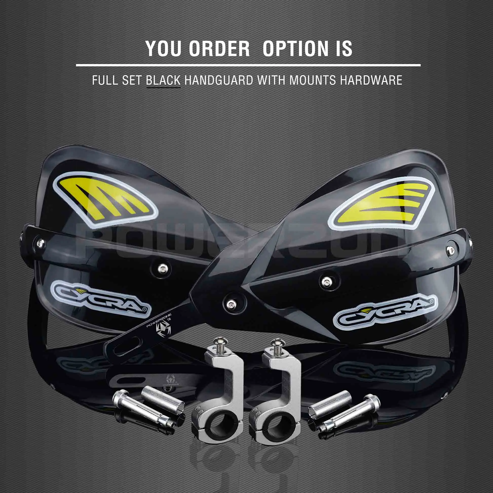 Full set Black Powerzone Probend рукавицы для Honda KTM ADV EXC EnduroHusqvarna TE CRF WRF DRZ KLX Мотоцикл Байк ATV руль - Цвет: Full set Black