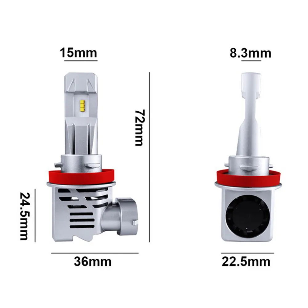 

120W H11， LED， Bulbs 2pcs， H8， H9 ，Headlight ，Kit ，Globe， Fog Beam High Or