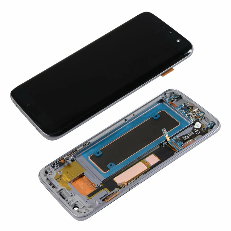 Оригинальный AMOLED LCD для Samsung Galaxy S7 край SM G935F дисплей с сенсорным экраном в сборе OLED