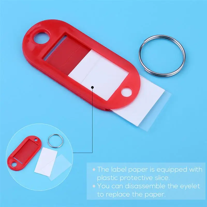 30 шт мульти Цвет Пластик брелок для ключей брелоков Чемодан идентификационные