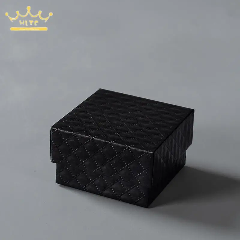 

Elegant Jewelry Diamond Pattern Paper Ring Box Necklace Box Bracelet Box Ear Stud Box Jewelry Packaging Box