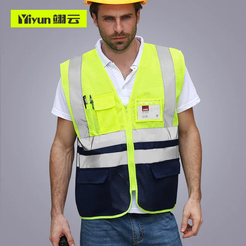 Светоотражающий жилет с логотипом на заказ сетчатая дышащая защитная одежда для