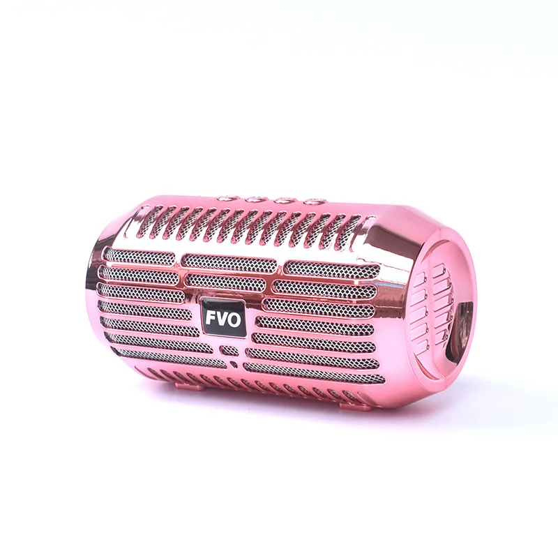 Pink Портативный Bluetooth динамик s стерео мини беспроводной динамик с fm-радио USB SD карта AUX MP3 Воспроизведение музыки сабвуфер Колонка для телефона - Цвет: Pink
