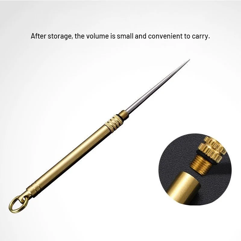 

Titanium Outdoor Edc Portable Multifunctional Toothpick Bottle Fruit Fork Camping Tool Toothpick Tube Stronger Than Dental Floss