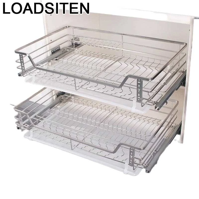 

Organizer Mutfak Malzemeleri Pantry Accesorios Organizar Para Armario Stainless Steel Cozinha Cocina Rack Kitchen Cabinet Basket