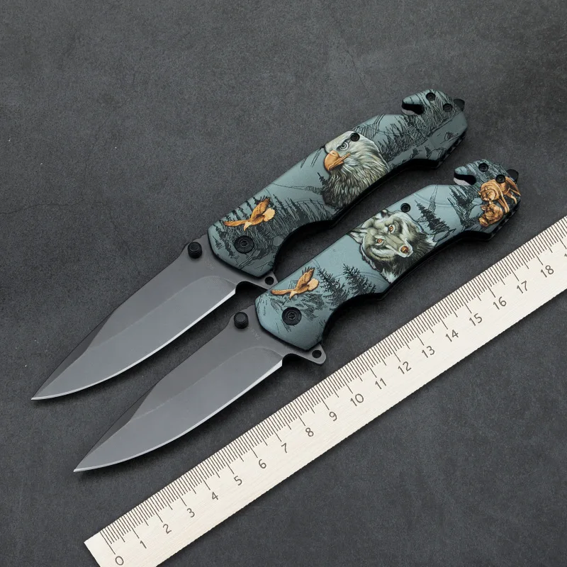 

5CR13MOV Outdoor Folding Knife High Carbon Steel Camping Hunting Knives Pocket EDC Cutters Sef Defense Survival Knife