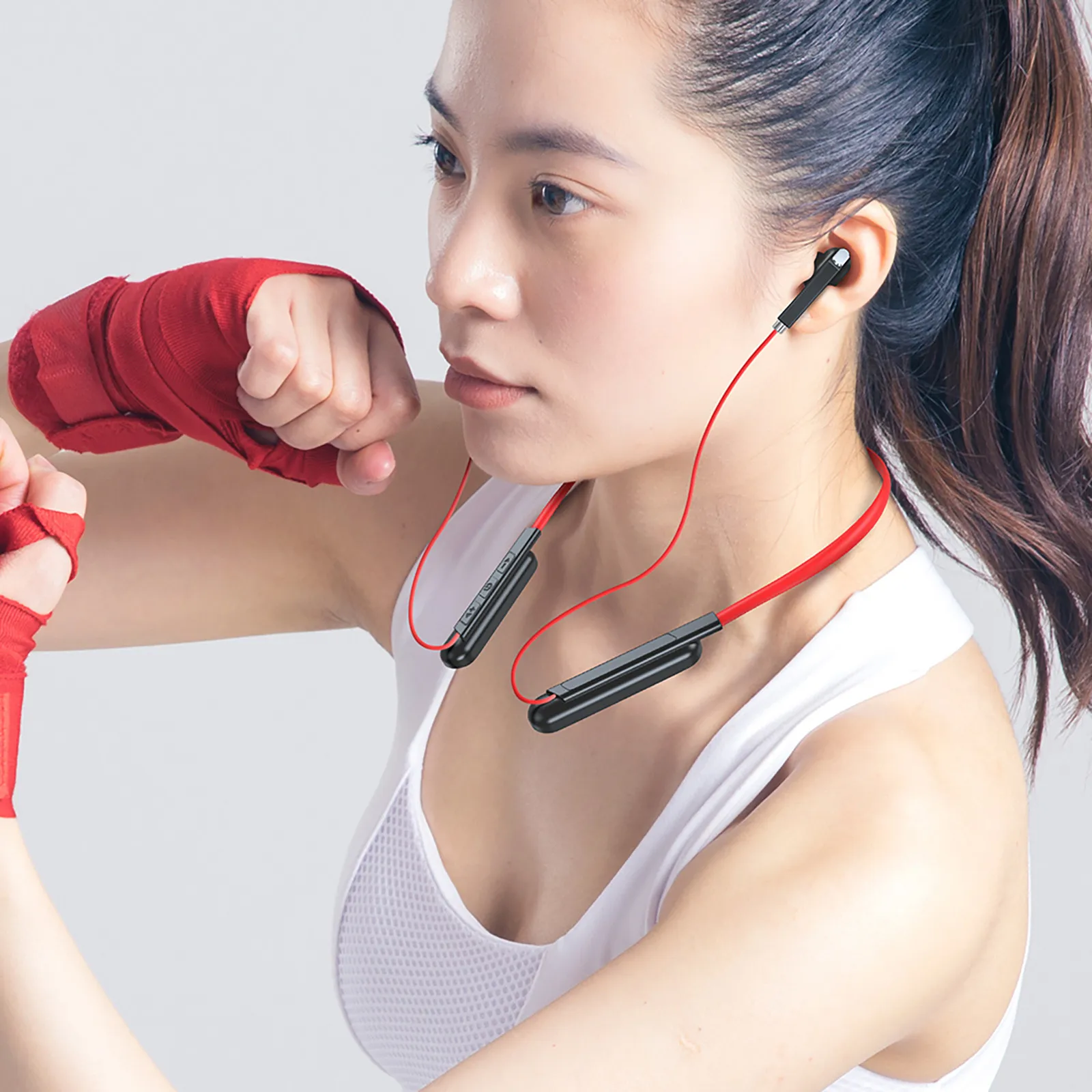 

С Лямкой на шее Наушники Hi-Fi Спортивная Hi-Fi Bluetooth Беспроводной наушники гарнитура с микрофоном водонепроницаемый стерео динамика ПК Музыка