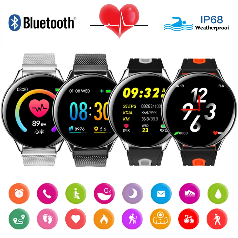 SN58 Смарт часы браслет Bluetooth IP68 Водонепроницаемые модные спортивные 1 3 &quotСмарт