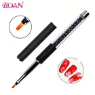 Металлическая черная Кисть для ногтей BQAN, ручка с жемчугом, акриловый Гель-лак, Типсы для дизайна ногтей, лепестки цветов, инструменты для маникюра сделай сам