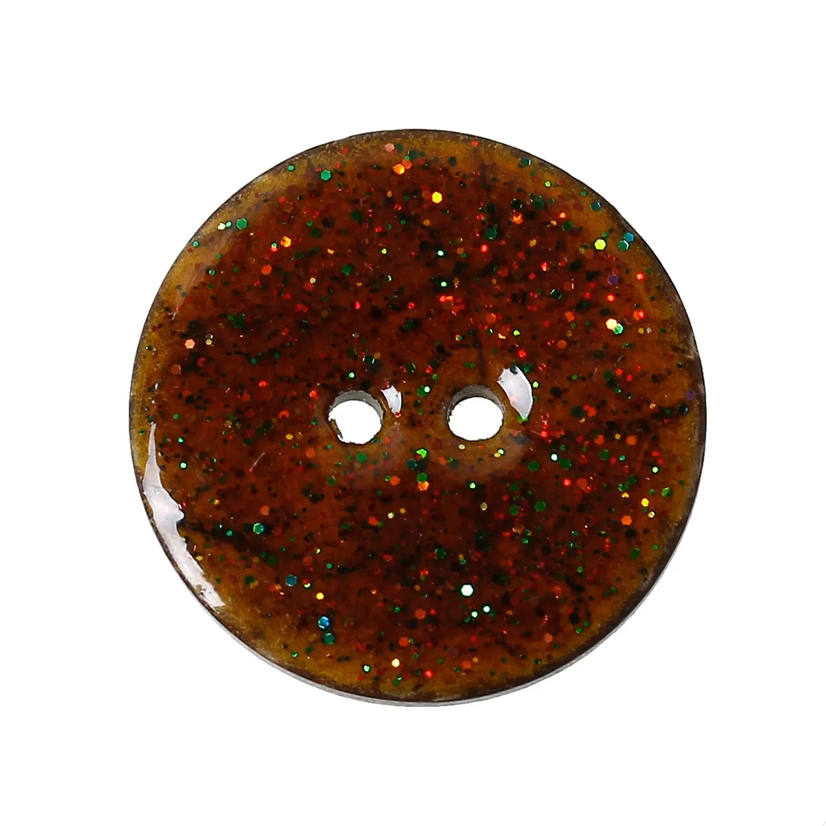 

Natural Coconut Shell Sewing Buttons Scrapbooking 2 Holes Round Brown Enamel Glitter Sewing DIY Handcraft Scrapbook Supplies